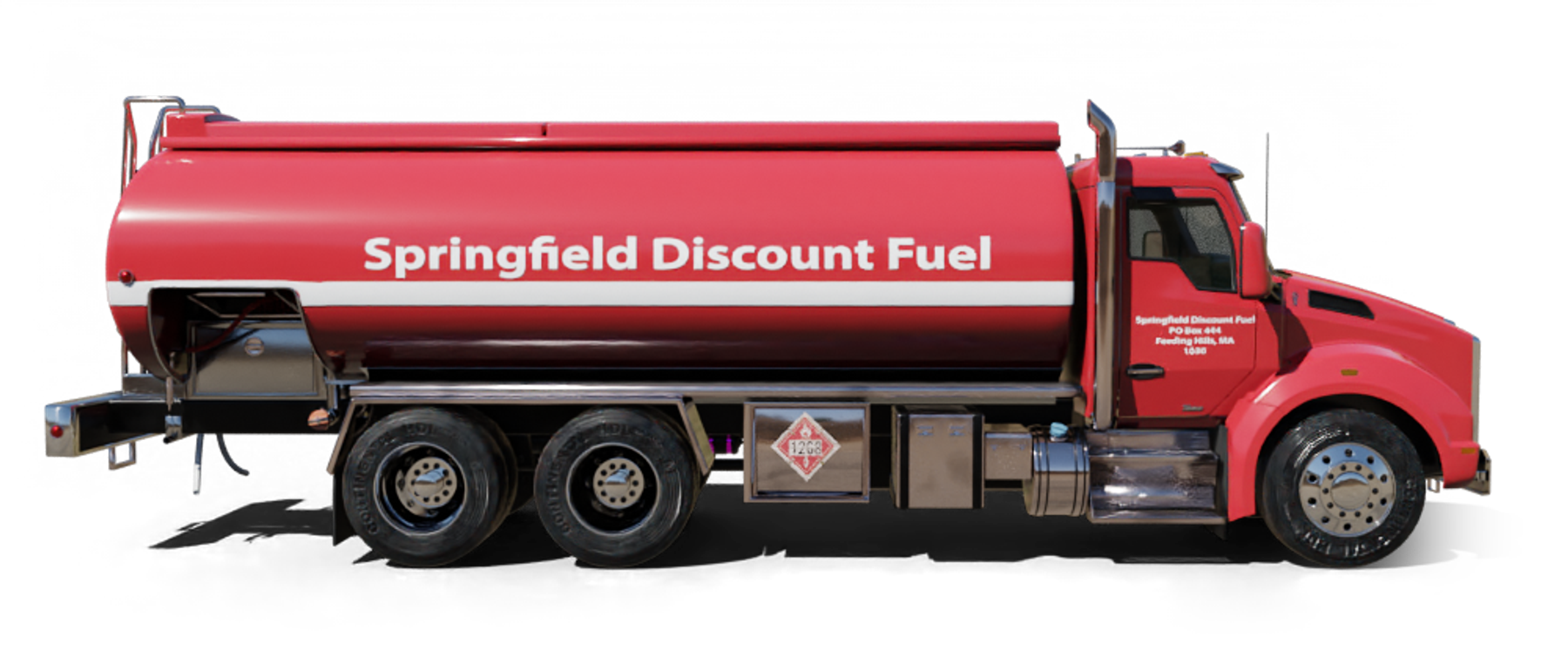 Pioneer Valley Heating Oil and Propane Truck parked at riverside Pioneer Valley Heating Oil and Propane Truck parked at riverside