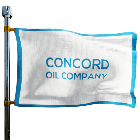 Concord Oil Company Heating Oil Prices Flag Photo of Concord Oil Company flag denoting best heating oil prices the company offers