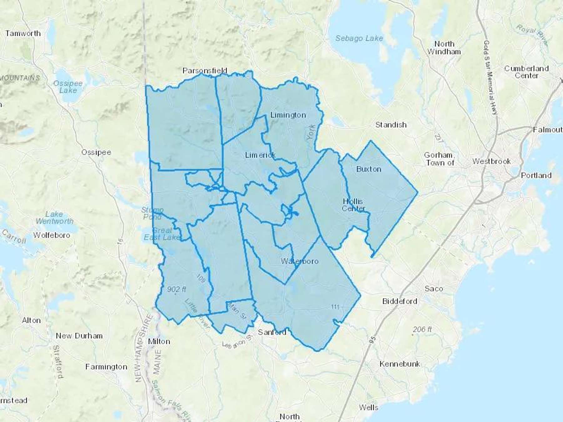 Carroll Fuel Company J P Cash Heating Oil Delivery Map Map With The Carroll Fuel Company J P Heating Oil Delivery Area Shaded In Blue