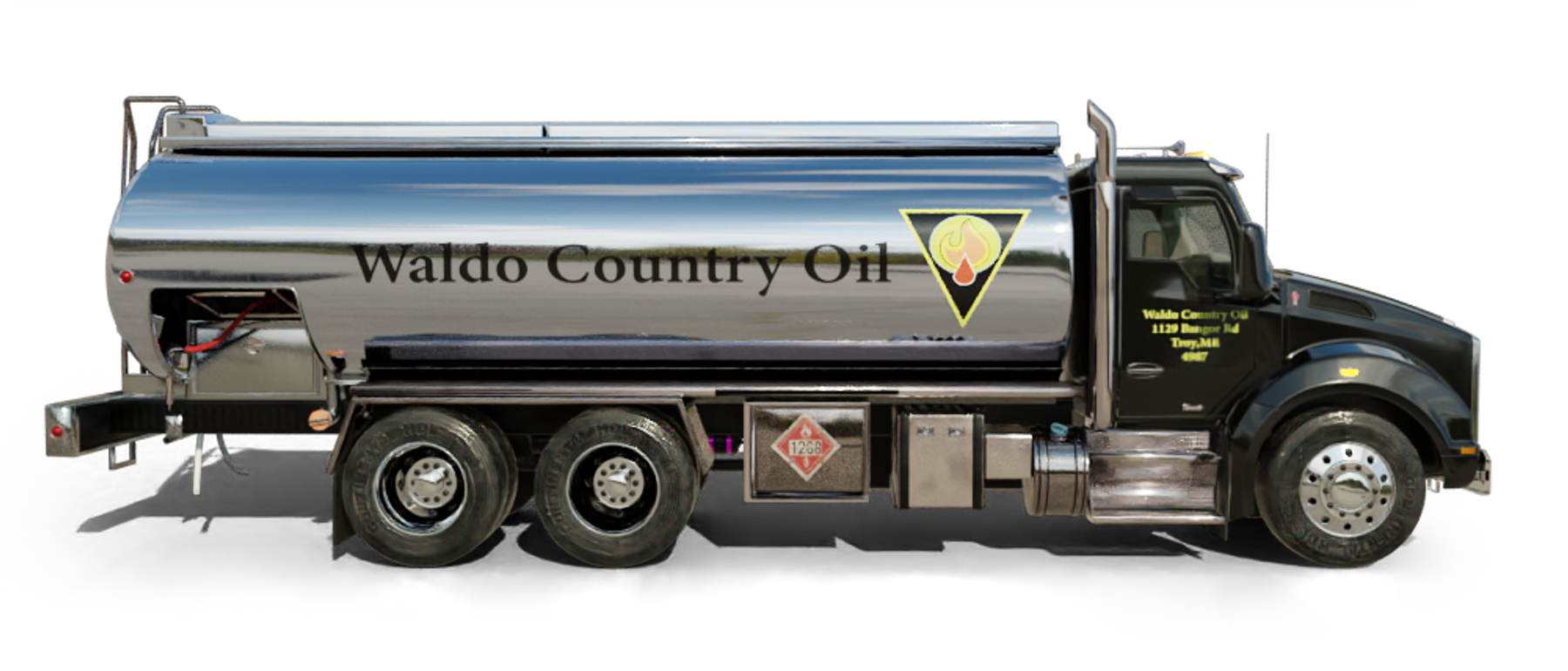 Timms Petroleum Heating Oil Truck  Timms Petroleum residential home heating oil truck in front of a memorial in Center Moriches, Long Island, New York delivering fuel oil.