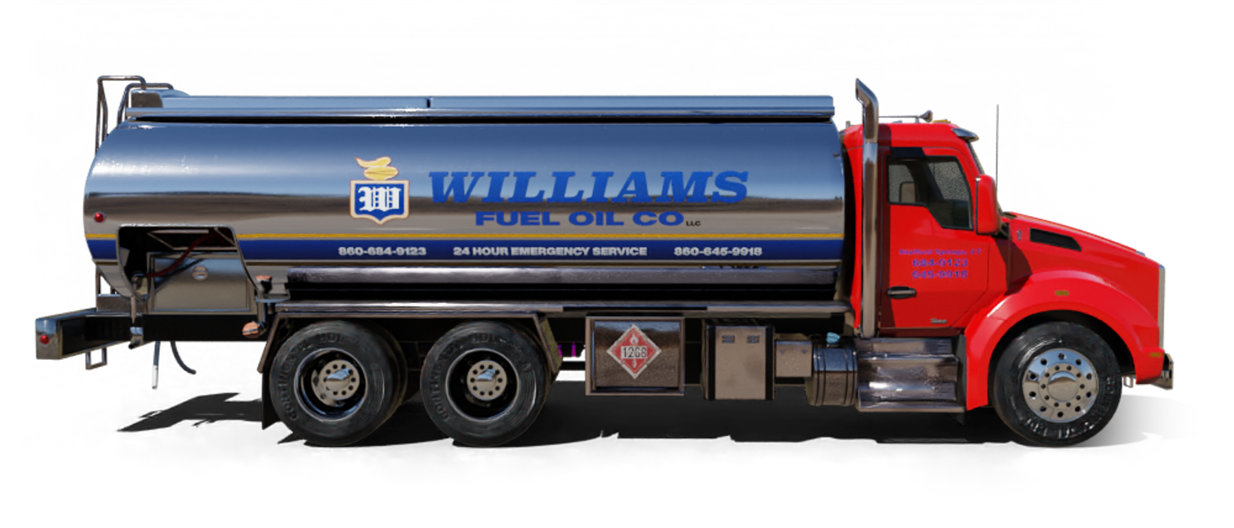 B & H Oil's Heating Oil Truck B & H Oil's Heating Oil Truck parked in front of barbar shop