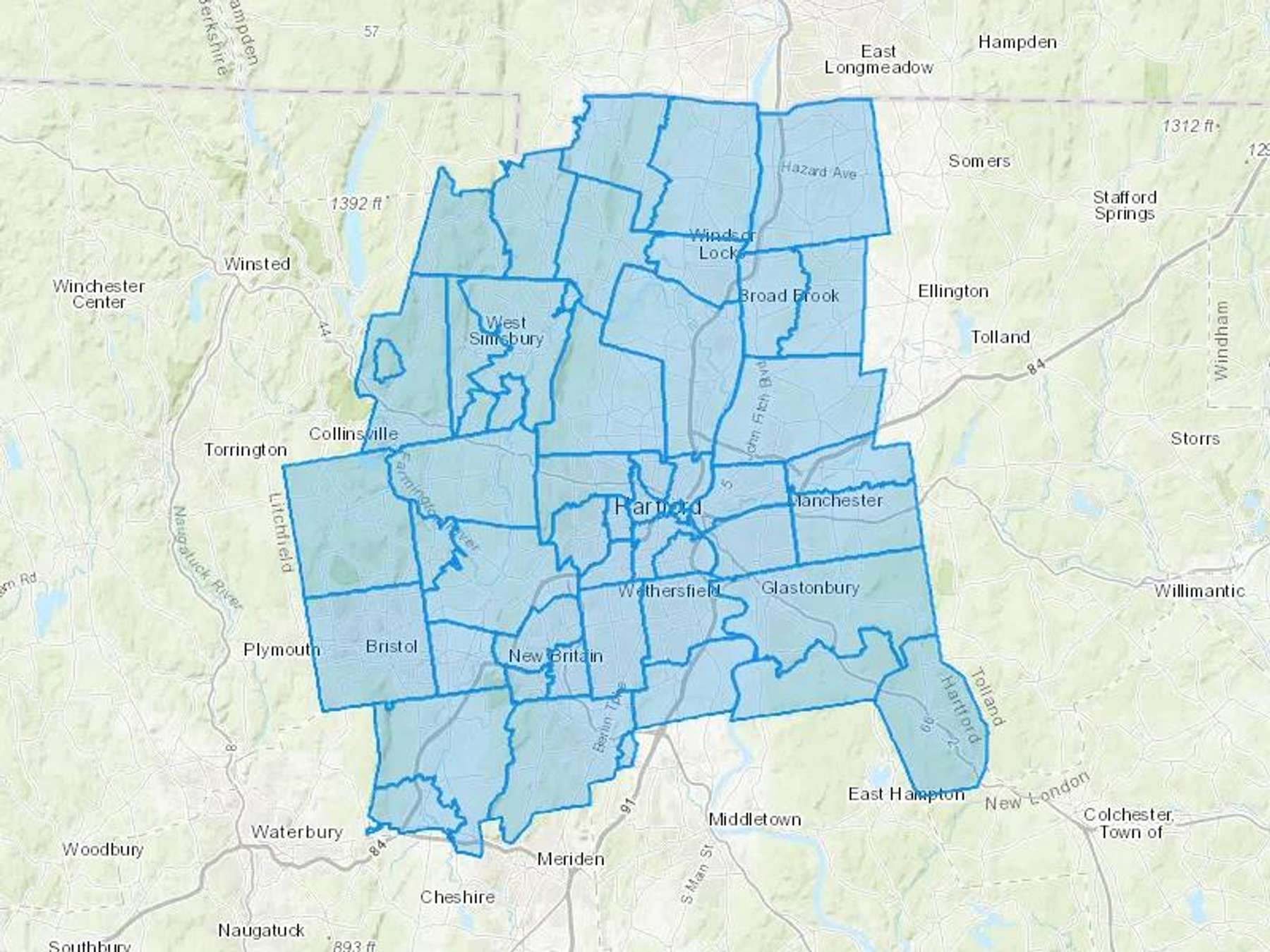 Citizen's Oil Coop Inc Cash Heating Oil Delivery Map Map With The Citizen's Oil Coop Inc Heating Oil Delivery Area Shaded In Blue
