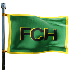 First Class HVAC Heating Oil Prices Flag Photo of First Class HVAC flag denoting best heating oil prices the company offers