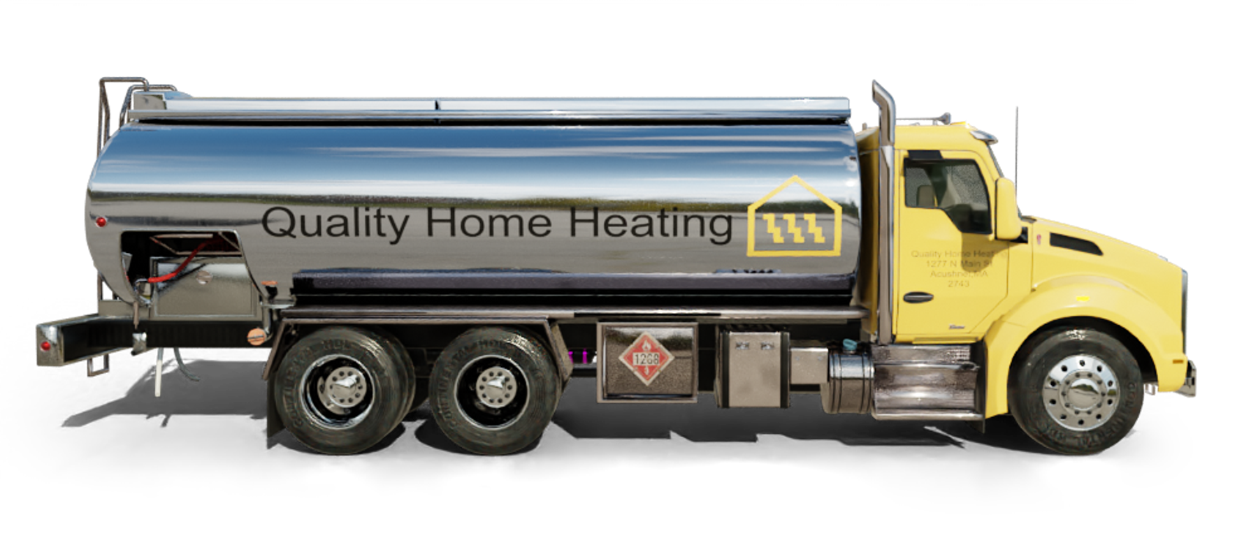 Pioneer Valley Heating Oil and Propane Truck parked at riverside Pioneer Valley Heating Oil and Propane Truck parked at riverside