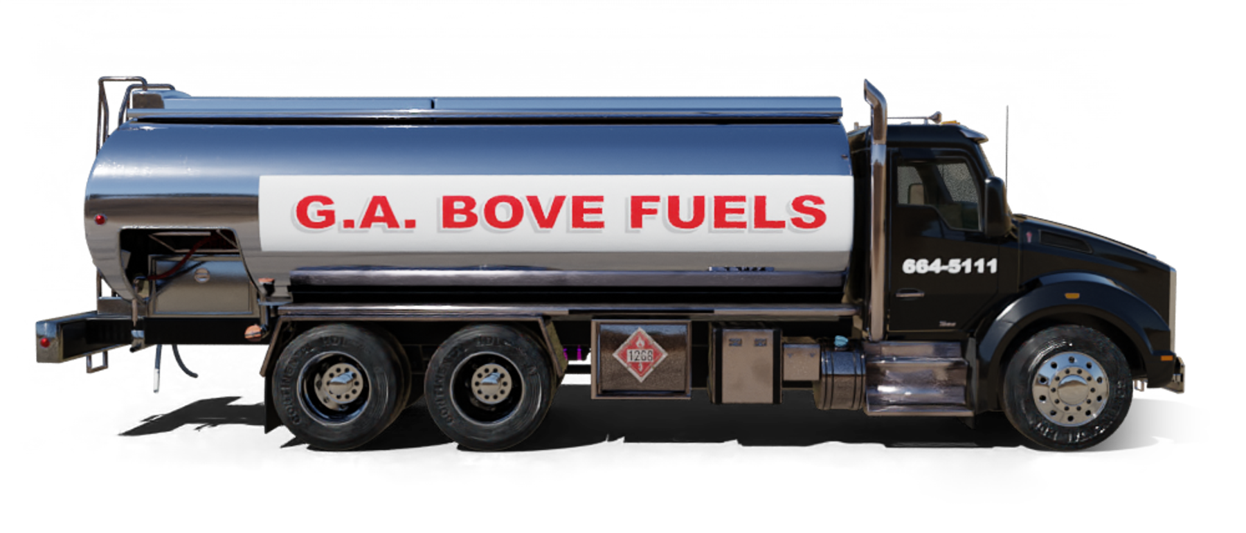 Genesis Heating Oil Truck Genesis residential home heating oil truck on Secatogue Avenue in Farmingdale, Long Island, New York delivering fuel oil.