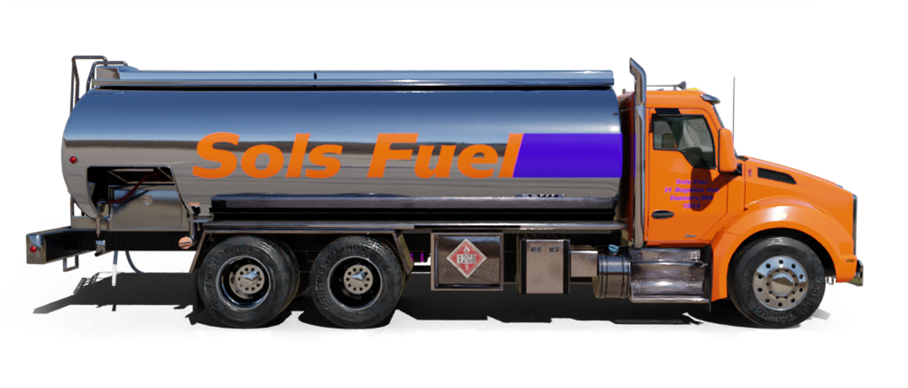 Pioneer Valley Heating Oil and Propane Truck parked at riverside Pioneer Valley Heating Oil and Propane Truck parked at riverside