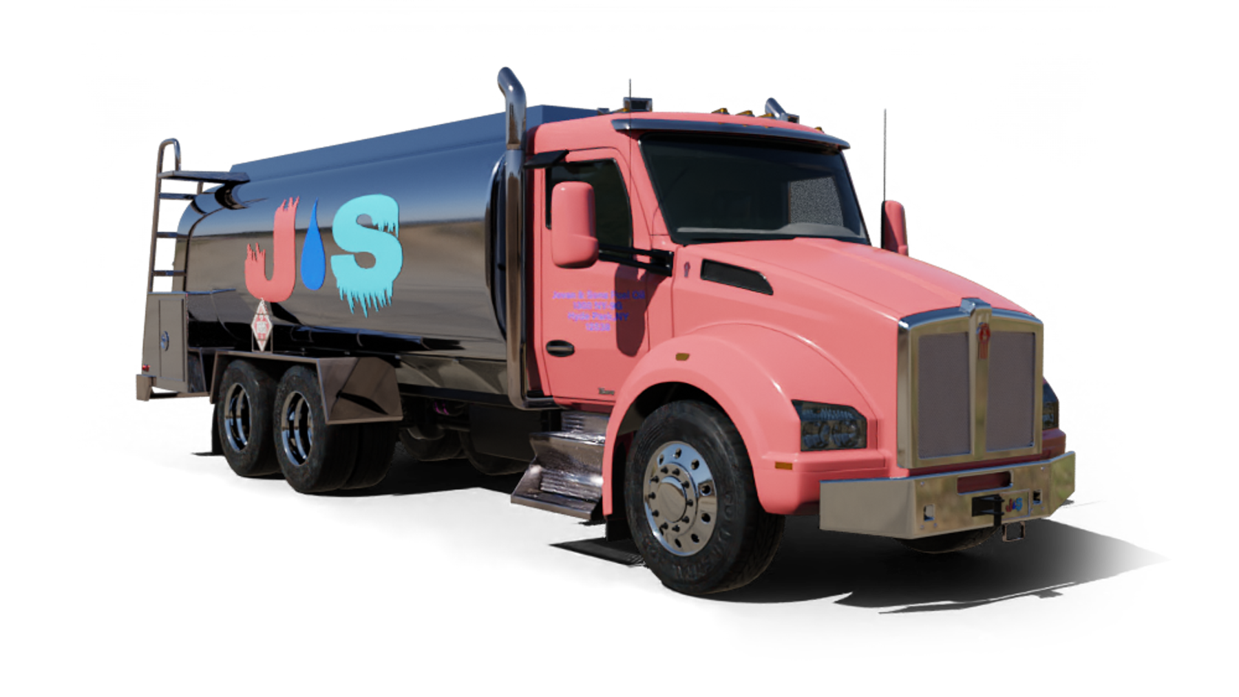 Bonilla's Fuel Heating Oil Truck Bonilla's Fuel residential home heating oil truck parked in front of station number one in Bay Shore, Long Island, New York delivering fuel oil.