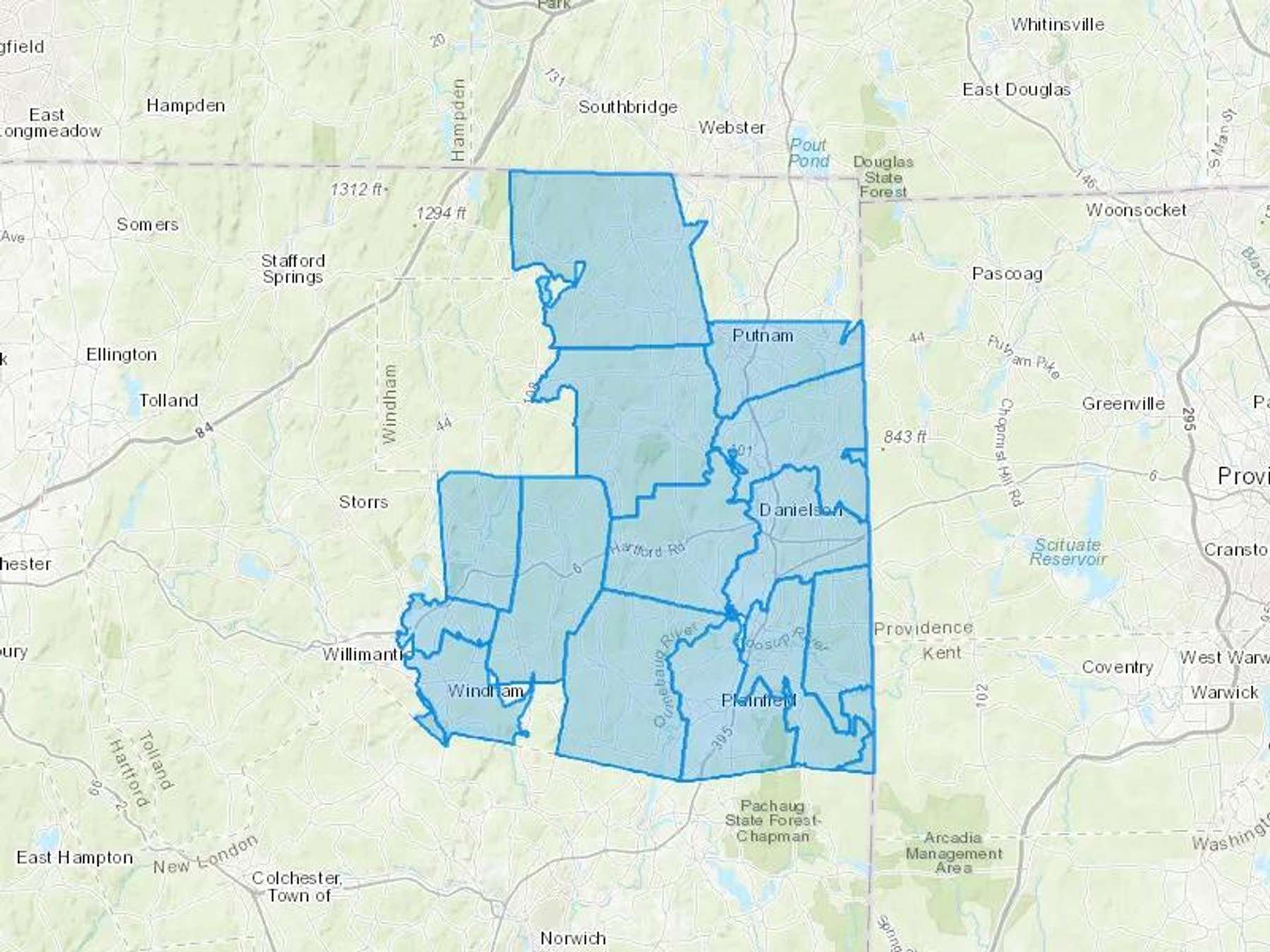 AllAmerican Fuel LLC Cash Heating Oil Delivery Map Map With The AllAmerican Fuel LLC Heating Oil Delivery Area Shaded In Blue