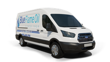 Blue Flame Oil Co furnace repair van Photo of a Blue Flame Oil Co furnace repair van