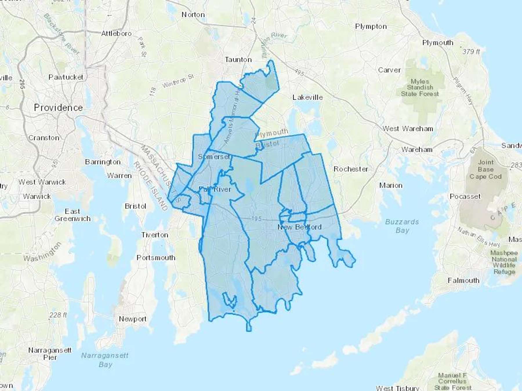 Guard Oil Cash Heating Oil Delivery Map Map With The Guard Oil Heating Oil Delivery Area Shaded In Blue