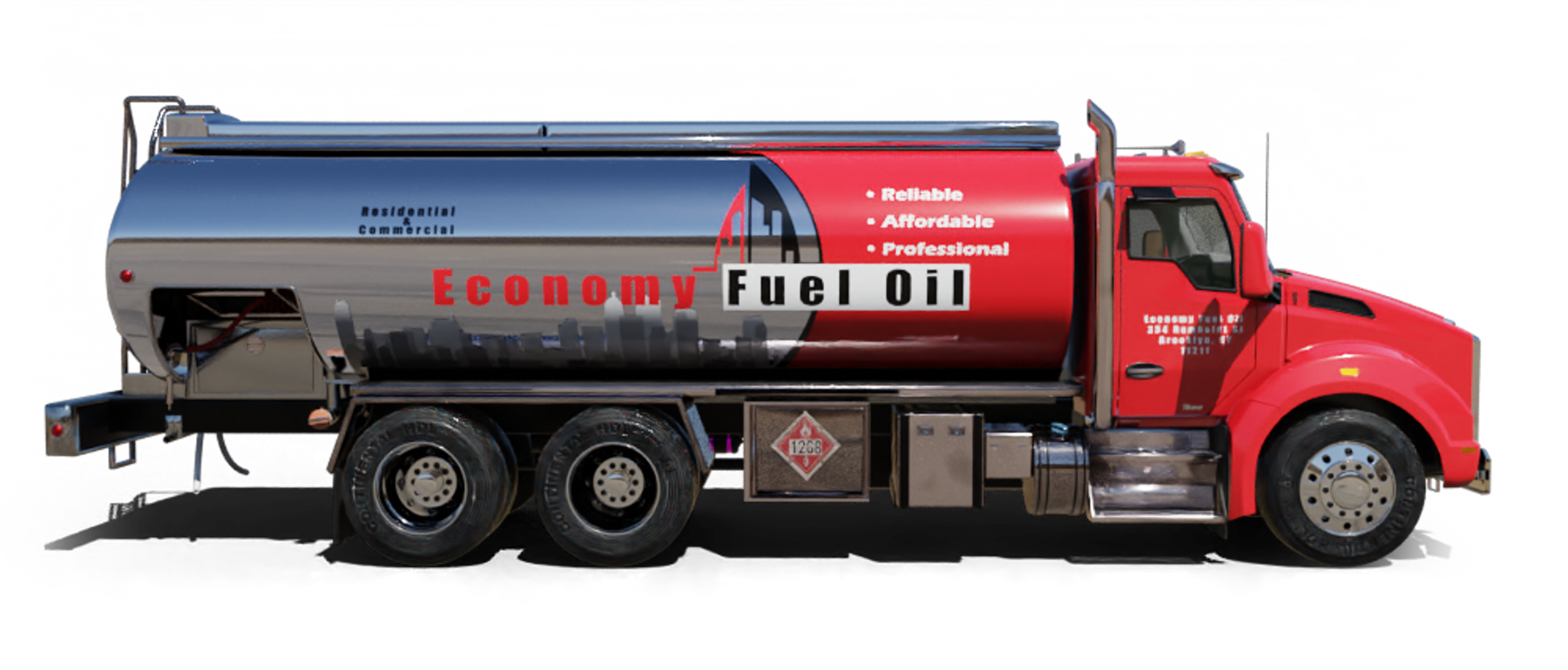 Nuzzi Fuel Heating Oil Truck Nuzzi Fuel residential home heating oil truck on Sunrise Highway in Wantagh, Long Island, New York delivering fuel oil.