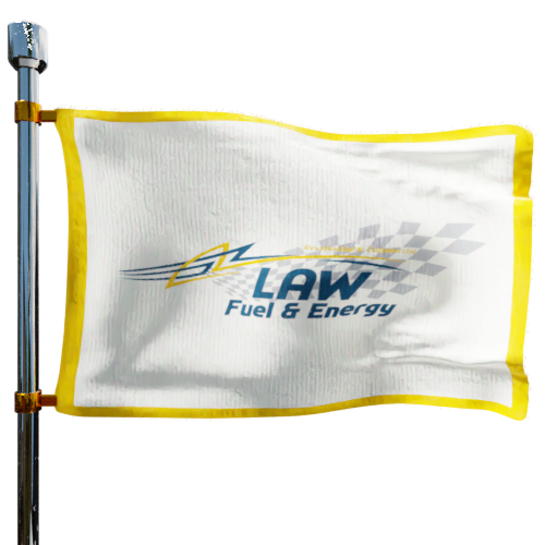 Law Fuel & Energy cash heating oil price logo