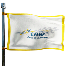 Law Fuel & Energy Heating Oil Prices Flag Photo of Law Fuel & Energy flag denoting best heating oil prices the company offers
