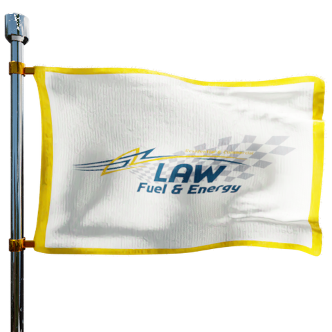 Law Fuel & Energy Heating Oil Prices Flag Photo of Law Fuel & Energy flag denoting best heating oil prices the company offers