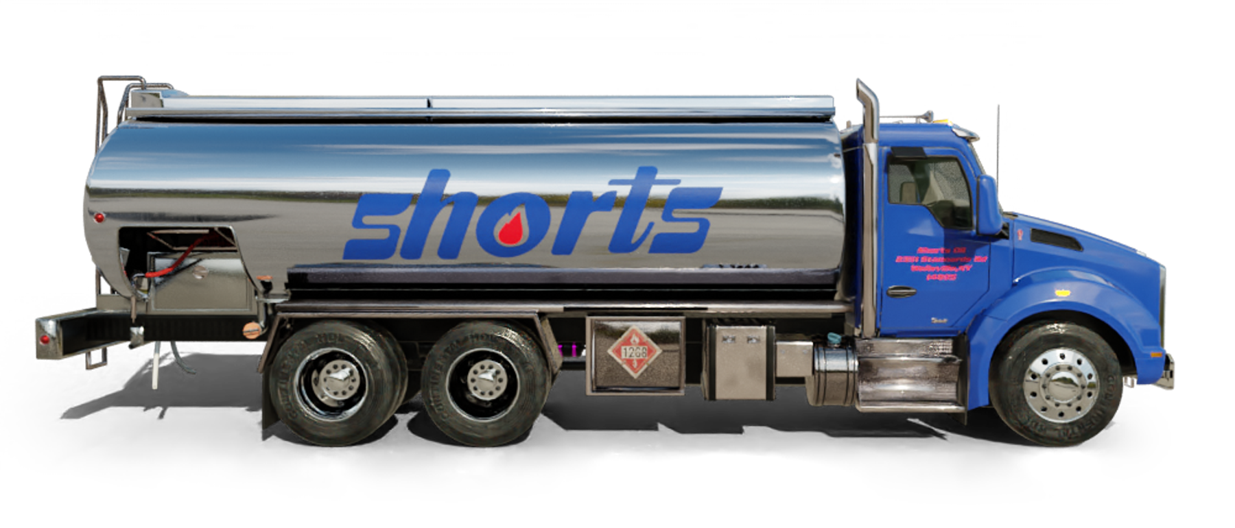 Seneca Fuel Heating Oil Truck Seneca Fuel residential home heating oil truck downtown in Bellmore, Long Island, New York delivering fuel oil.