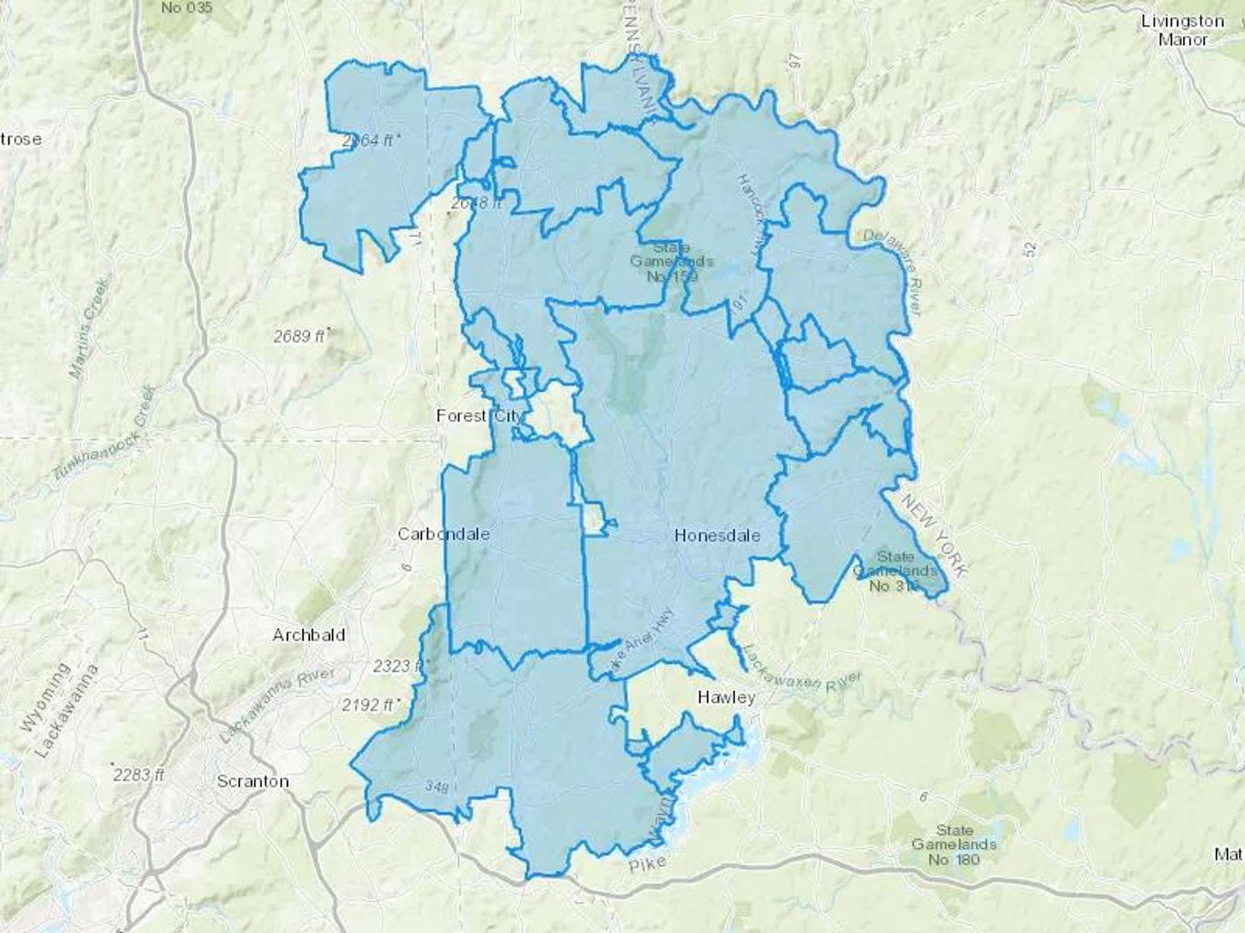 Firmstone Oil Co Inc Cash Heating Oil Delivery Map Map With The Firmstone Oil Co Inc Heating Oil Delivery Area Shaded In Blue