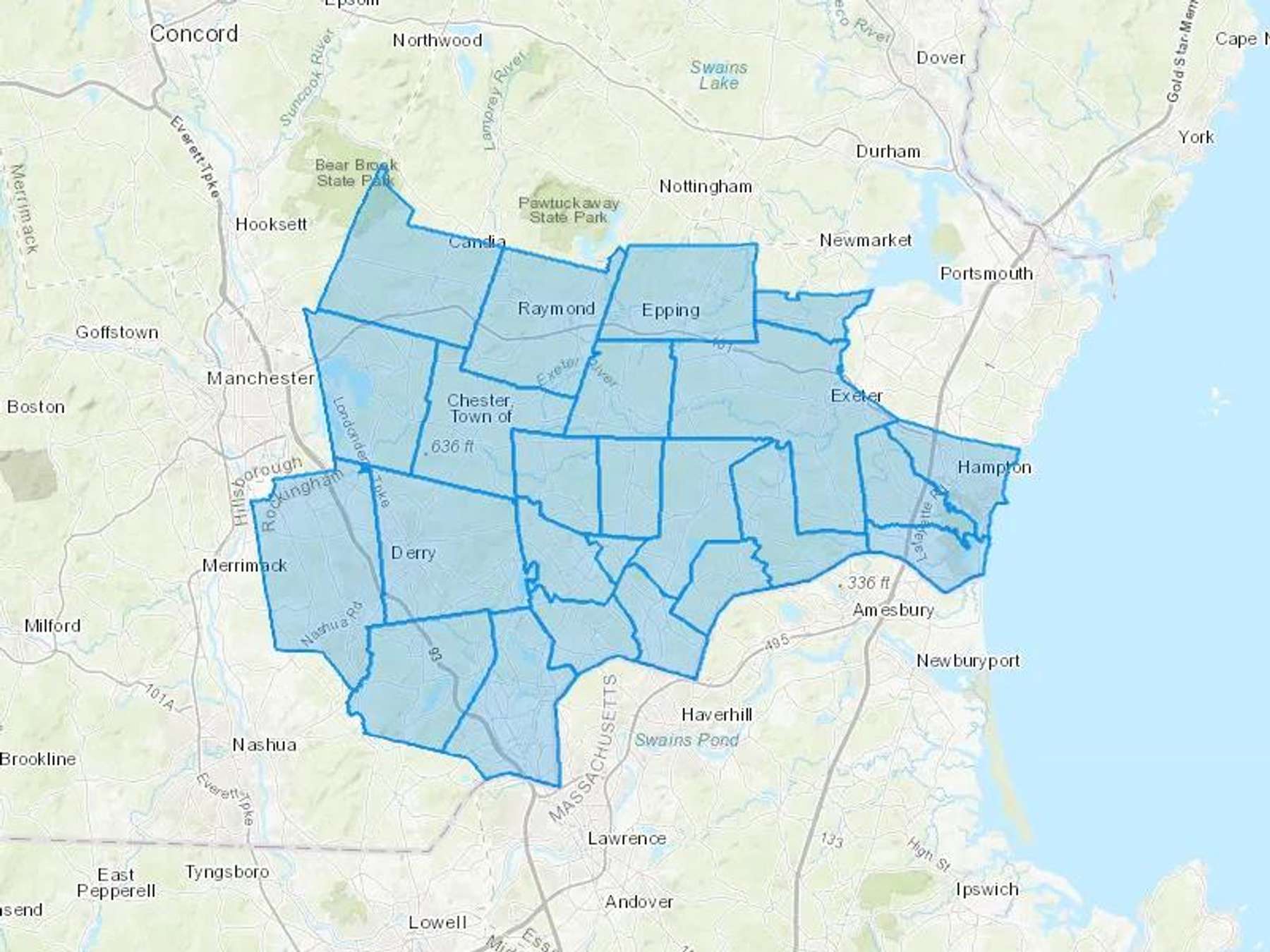 Palmer Gas Co Inc Cash Heating Oil Delivery Map Map With The Palmer Gas Co Inc Heating Oil Delivery Area Shaded In Blue