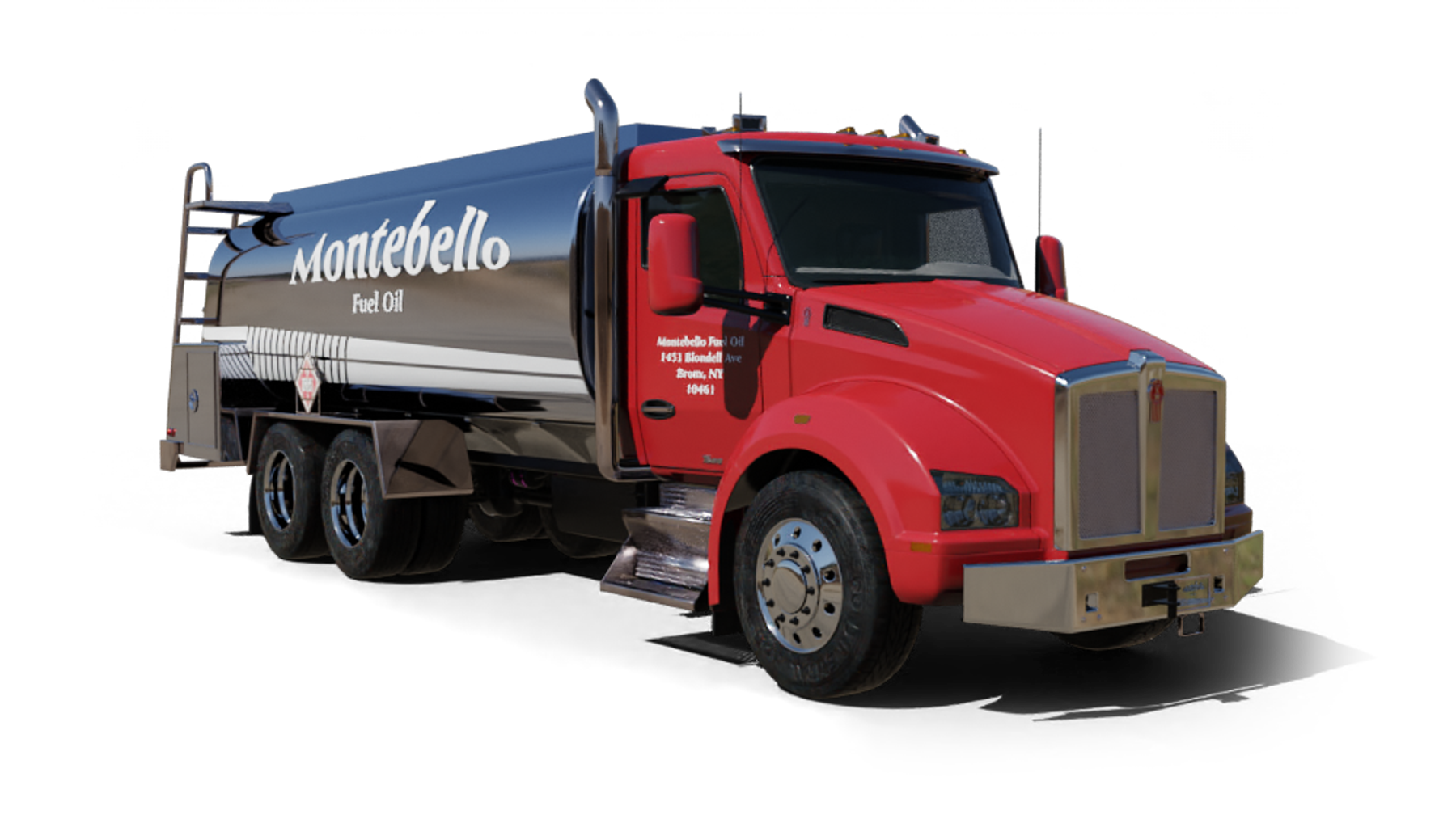 Demarest Holding Heating Oil Truck Demarest Holding residential home heating oil truck on the street parked in front of two homes in Baldwin, Long Island, New York delivering fuel oil.