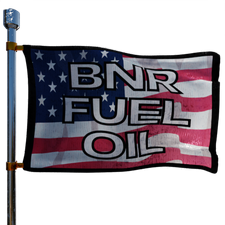 BNR Fuel Oil Heating Oil Prices Flag Photo of BNR Fuel Oil flag denoting best heating oil prices the company offers