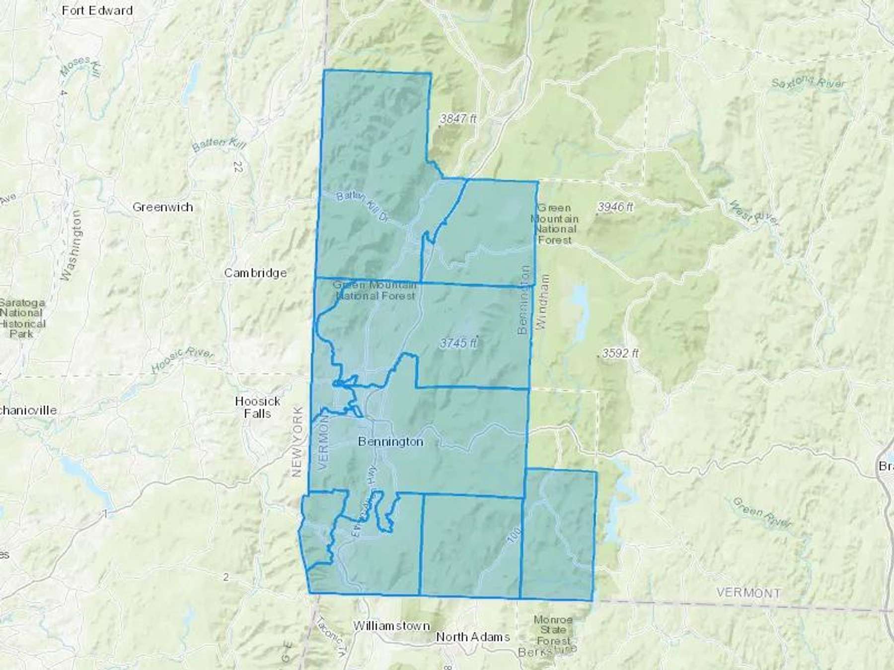 Davey Oil Inc Cash Heating Oil Delivery Map Map With The Davey Oil Inc Heating Oil Delivery Area Shaded In Blue
