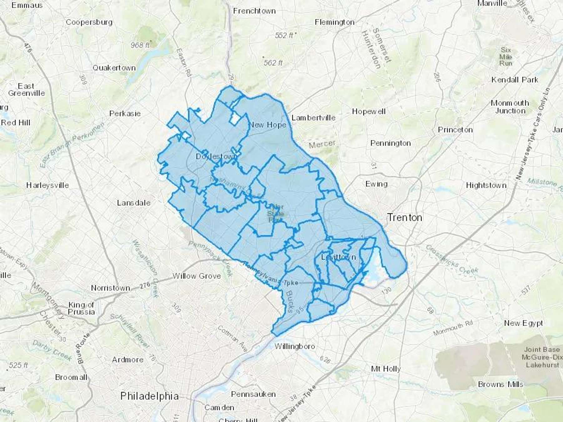 Torresdale Fuel Co Inc Cash Heating Oil Delivery Map Map With The Torresdale Fuel Co Inc Heating Oil Delivery Area Shaded In Blue