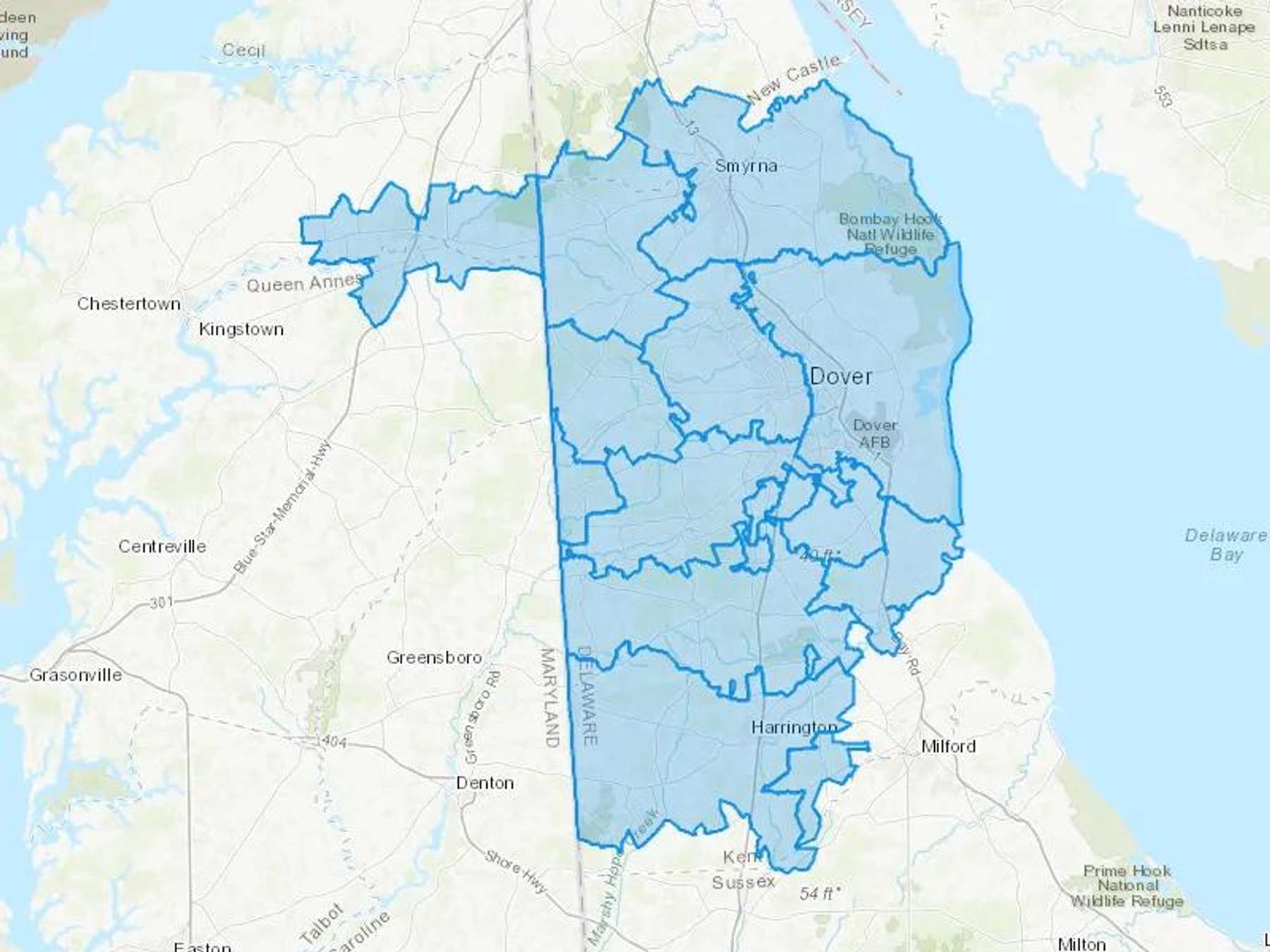 Kent Oil & Propane Co Cash Heating Oil Delivery Map Map With The Kent Oil & Propane Co Heating Oil Delivery Area Shaded In Blue
