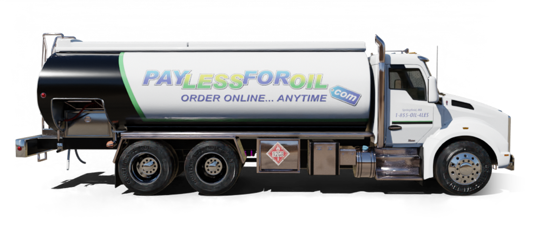 Pioneer Valley Heating Oil and Propane Truck parked at riverside Pioneer Valley Heating Oil and Propane Truck parked at riverside