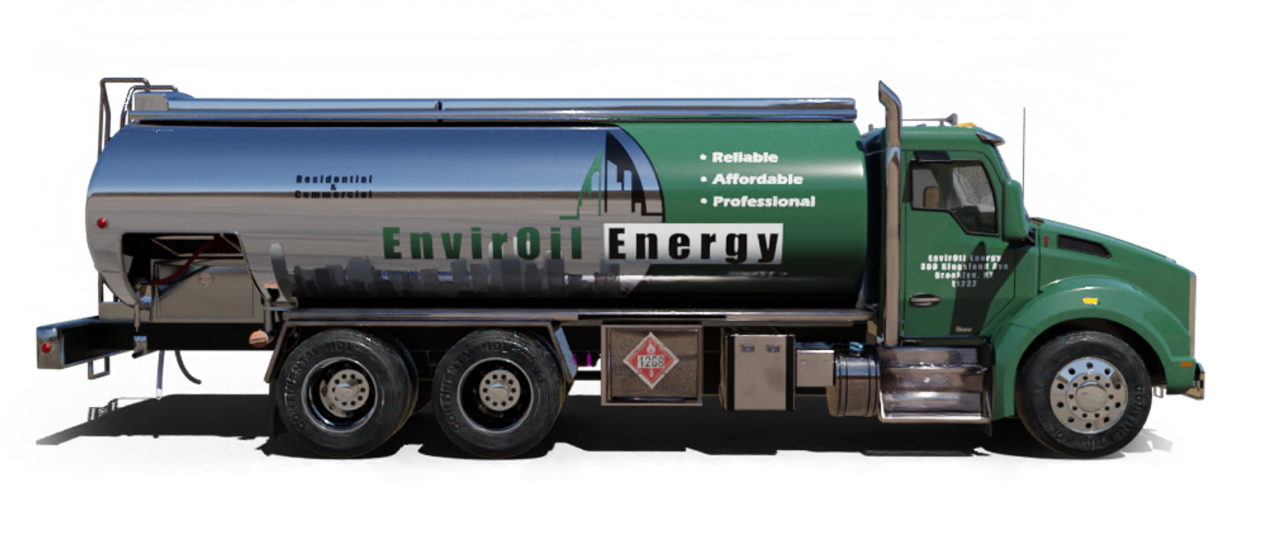 Precision Heating Heating Oil Truck Precision Heating residential home heating oil truck on Wantagh Ave in Levittown, Long Island, New York delivering fuel oil.