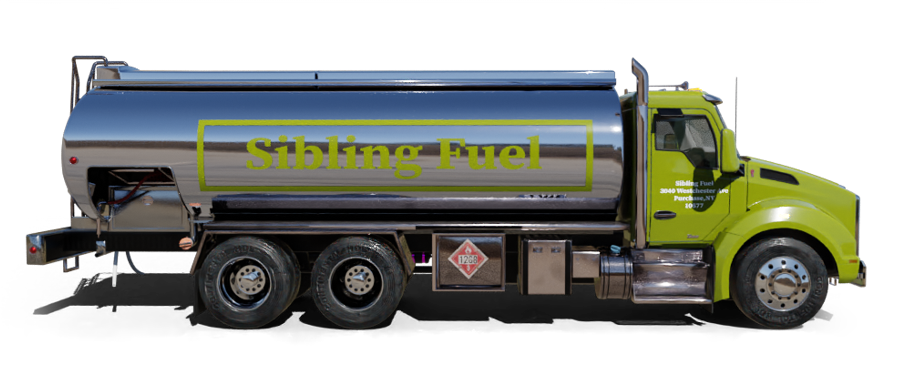 State Utilities Heating Oil Truck State Utilities residential home heating oil truck with a service van in Bethpage, Long Island, New York delivering fuel oil.