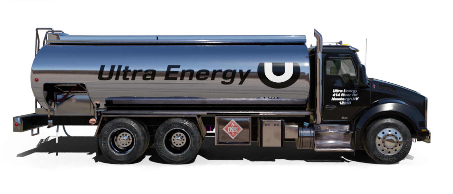 Slomin's Inc Heating Oil Truck Slomin's Inc residential home heating oil truck downtown in Baldwin, Long Island, New York delivering fuel oil.