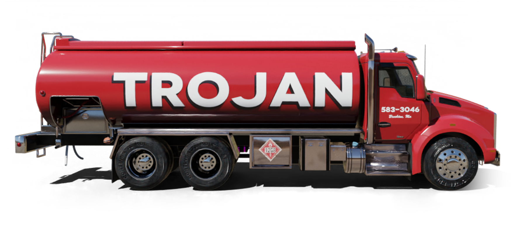 Pioneer Valley Heating Oil and Propane Truck parked at riverside Pioneer Valley Heating Oil and Propane Truck parked at riverside