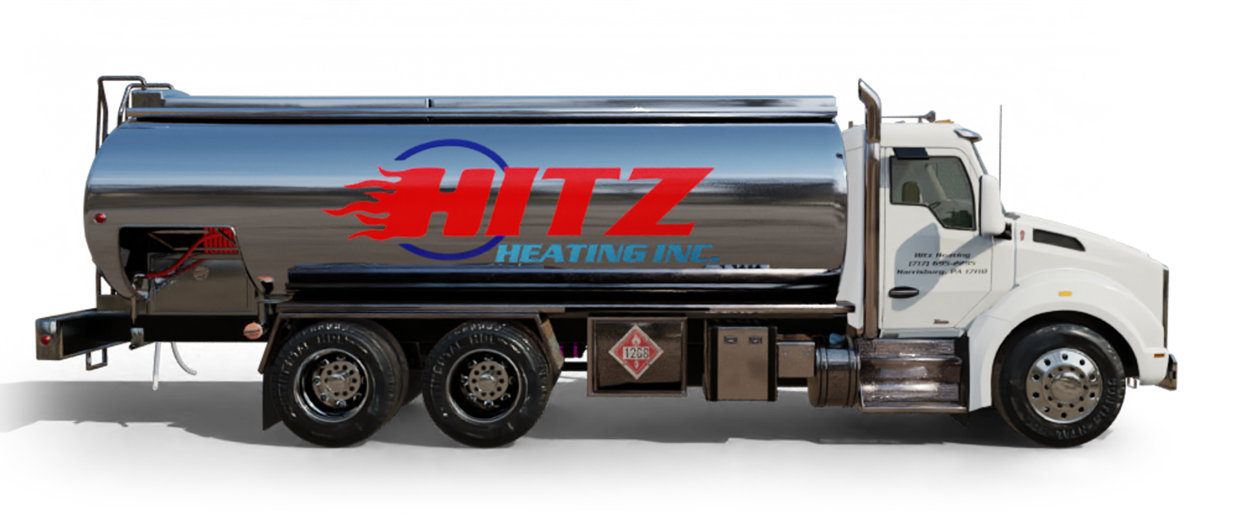 Incredible Oil Truck parked at riverside Incredible oil truck parking