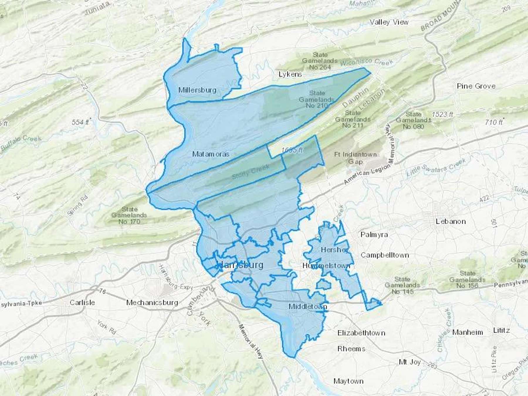 Hitz Heating Cash Heating Oil Delivery Map Map With The Hitz Heating Heating Oil Delivery Area Shaded In Blue