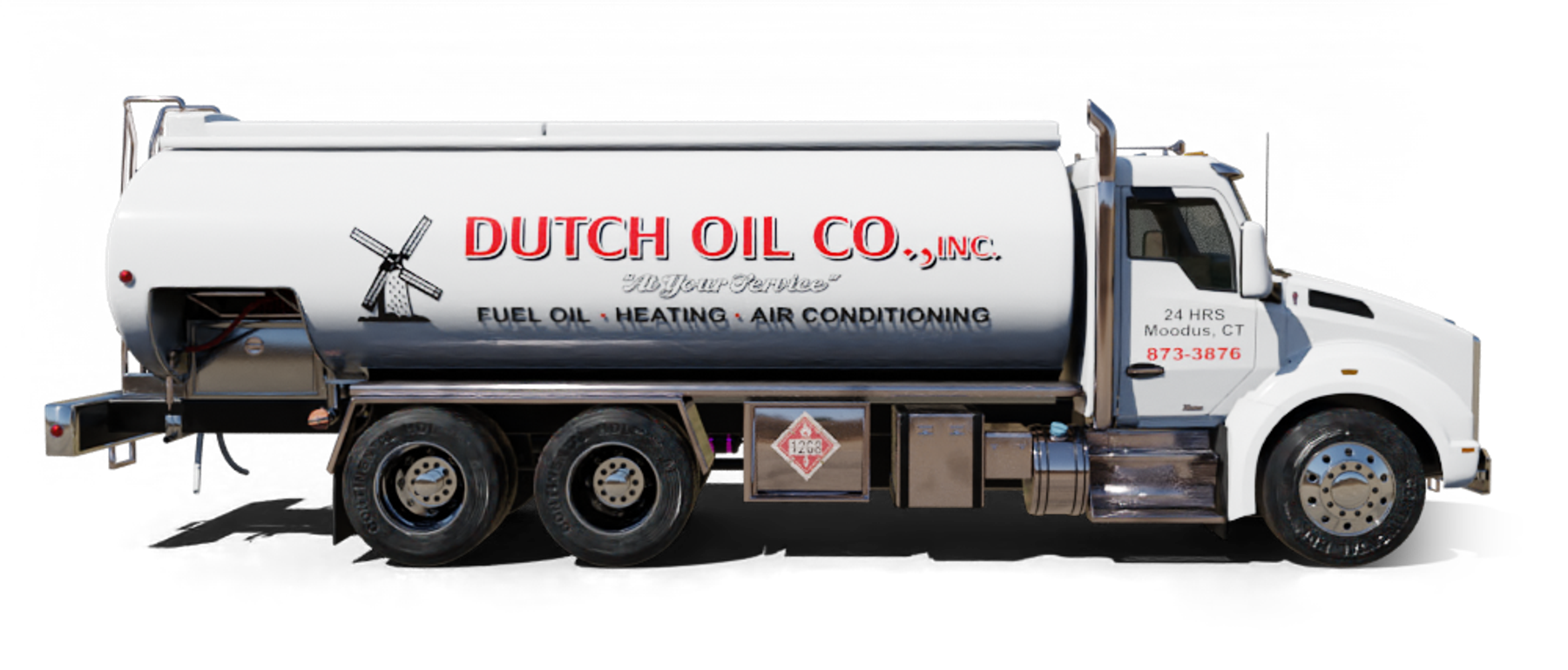 W.C. Esp Heating Oil Truck  W.C. Esp residential home heating oil truck on a cloudy afternoon in Bridgehampton, Long Island, New York delivering fuel oil.