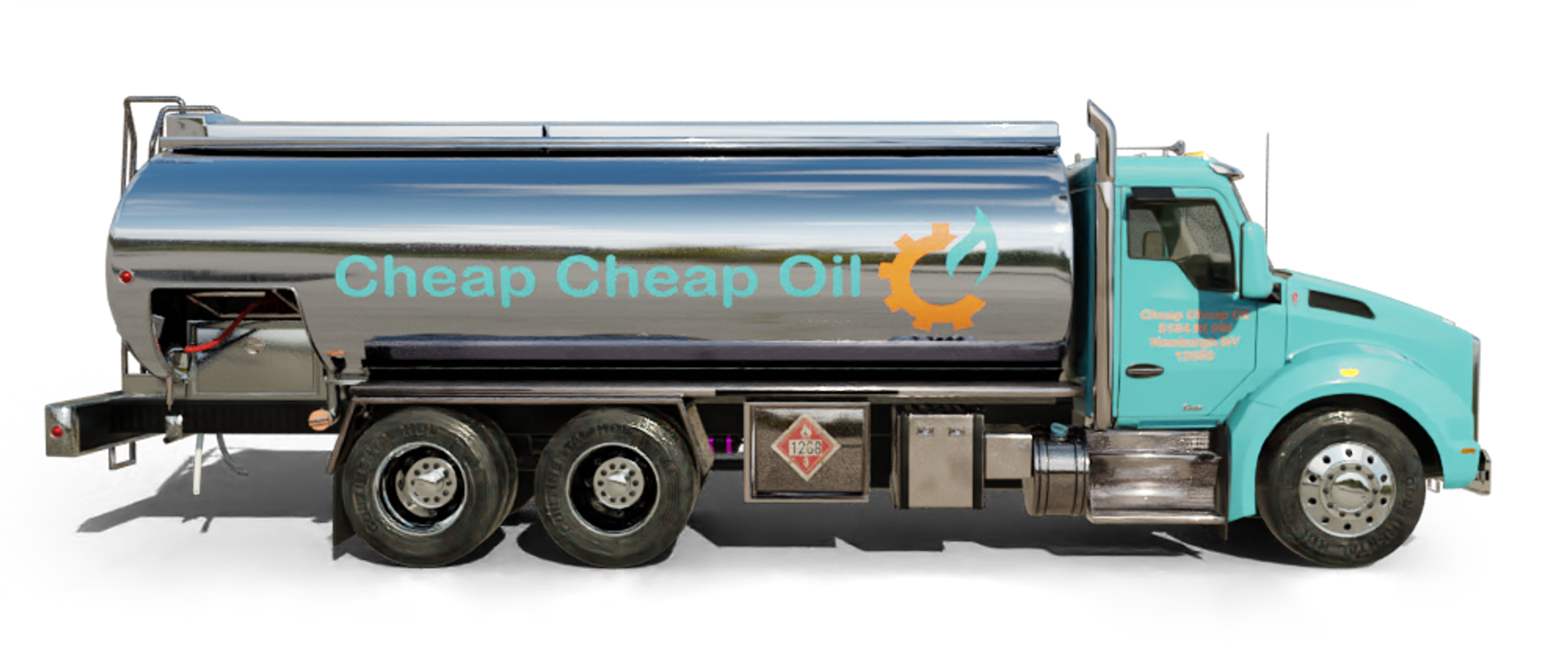 Petro Inc Heating Oil Truck Petro Inc residential home heating oil truck in front of the LIRR station in Lindenhurst, Long Island, New York delivering fuel oil.