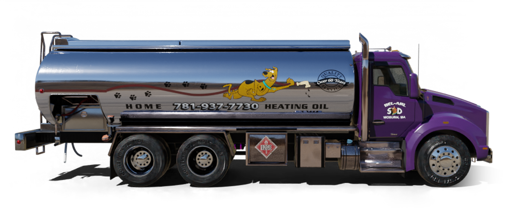 Pioneer Valley Heating Oil and Propane Truck parked at riverside Pioneer Valley Heating Oil and Propane Truck parked at riverside