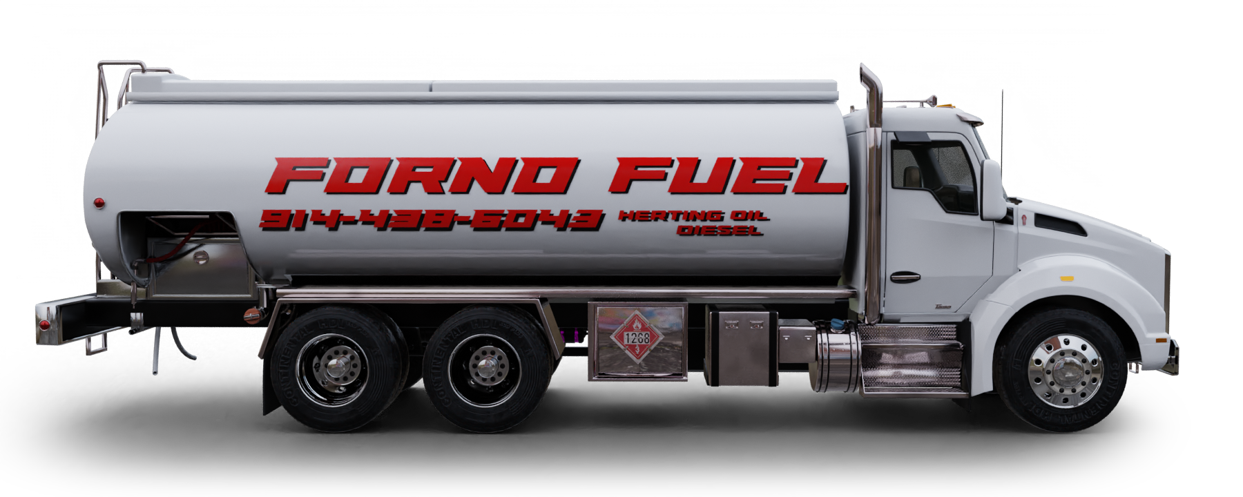 Fuelco Heating Oil Truck  Fuelco residential home heating oil truck next to a large white home with a large American Flag hanging on the side in Wantagh, Long Island, New York delivering fuel oil.