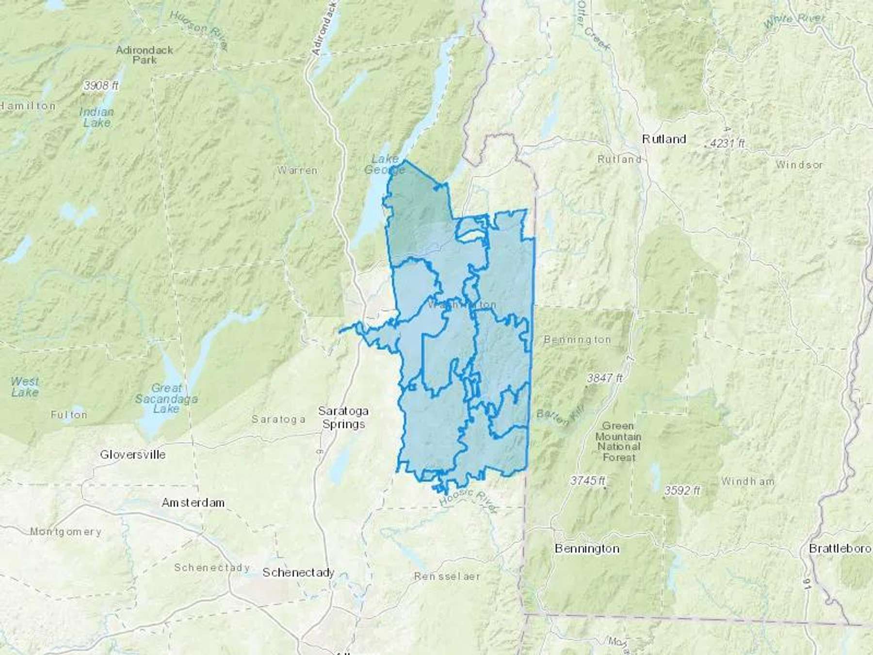 Mcdonald Oil LLC Cash Heating Oil Delivery Map Map With The Mcdonald Oil LLC Heating Oil Delivery Area Shaded In Blue
