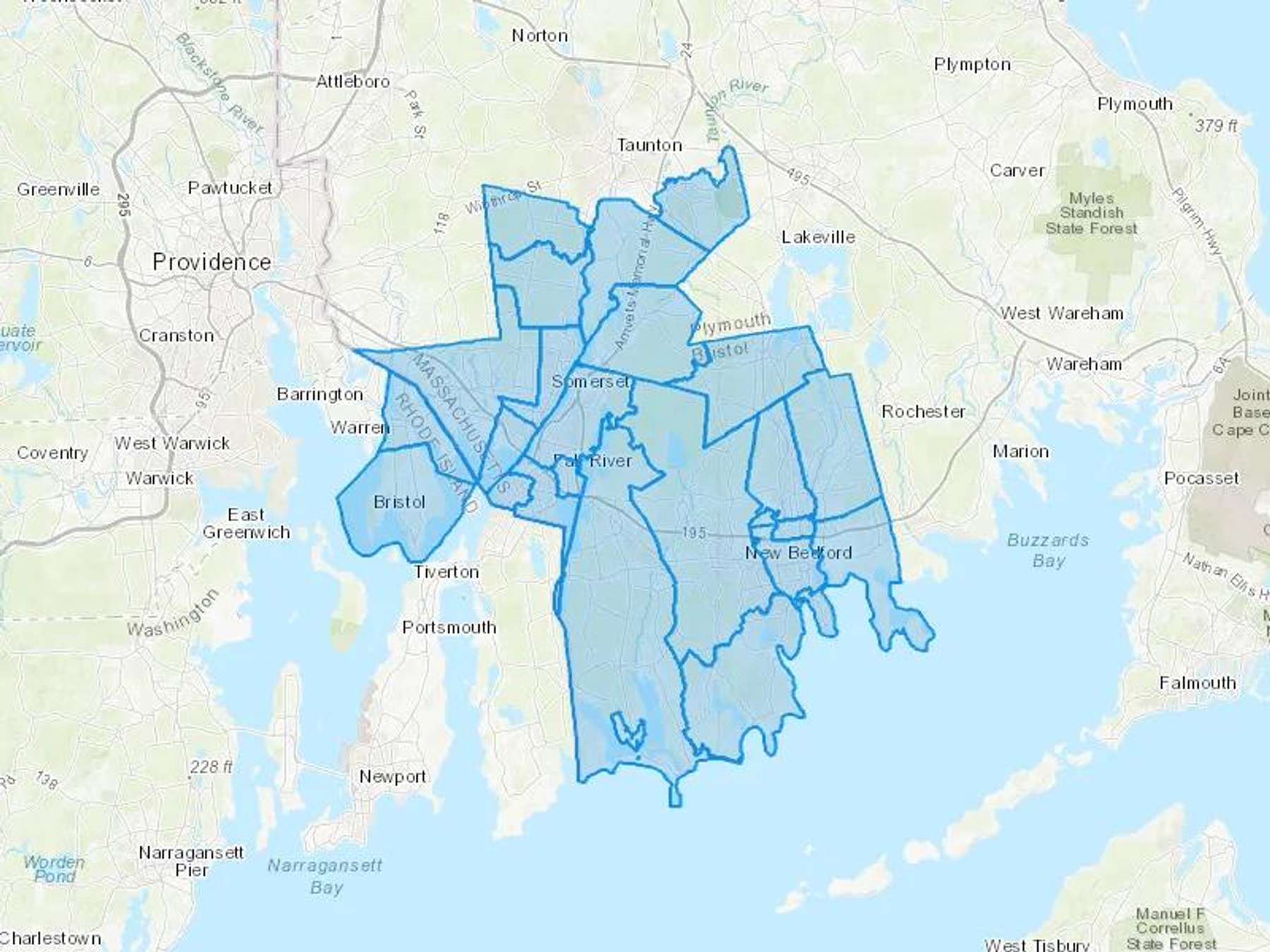 Don Adams Oil Cash Heating Oil Delivery Map Map With The Don Adams Oil Heating Oil Delivery Area Shaded In Blue