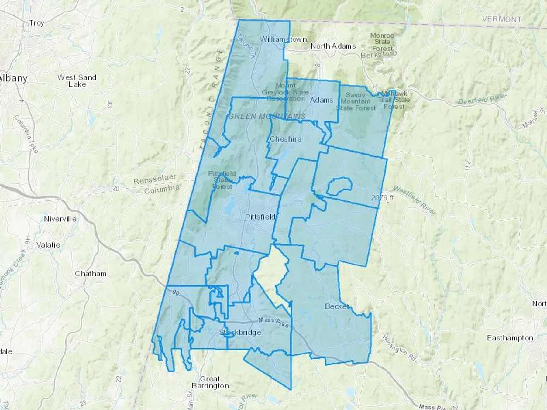 Bottomline Oil Cash Heating Oil Delivery Map Map With The Bottomline Oil Heating Oil Delivery Area Shaded In Blue