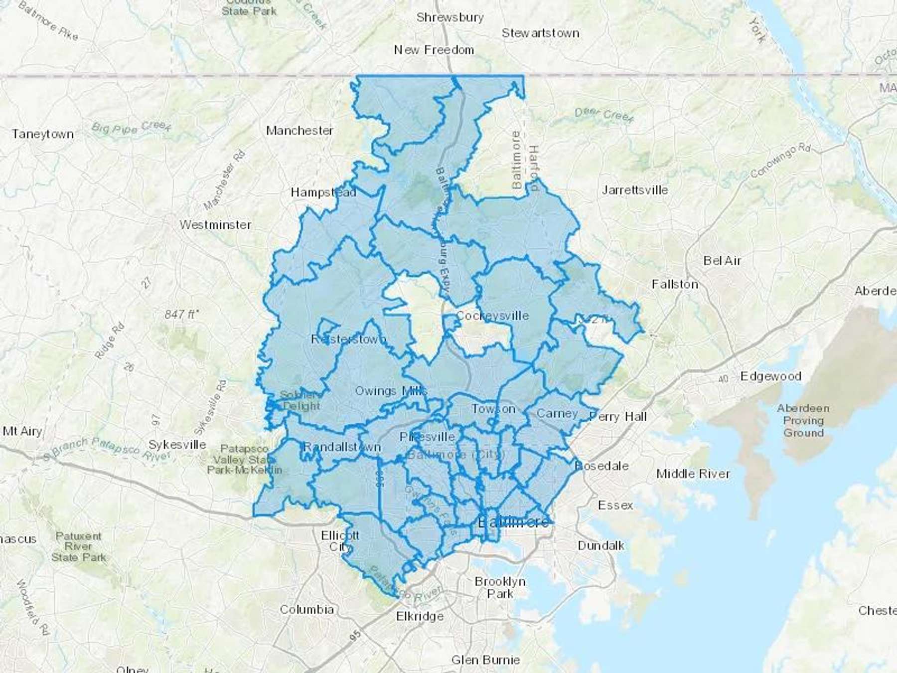Suburban Propane Partners LP Cash Heating Oil Delivery Map Map With The Suburban Propane Partners LP Heating Oil Delivery Area Shaded In Blue