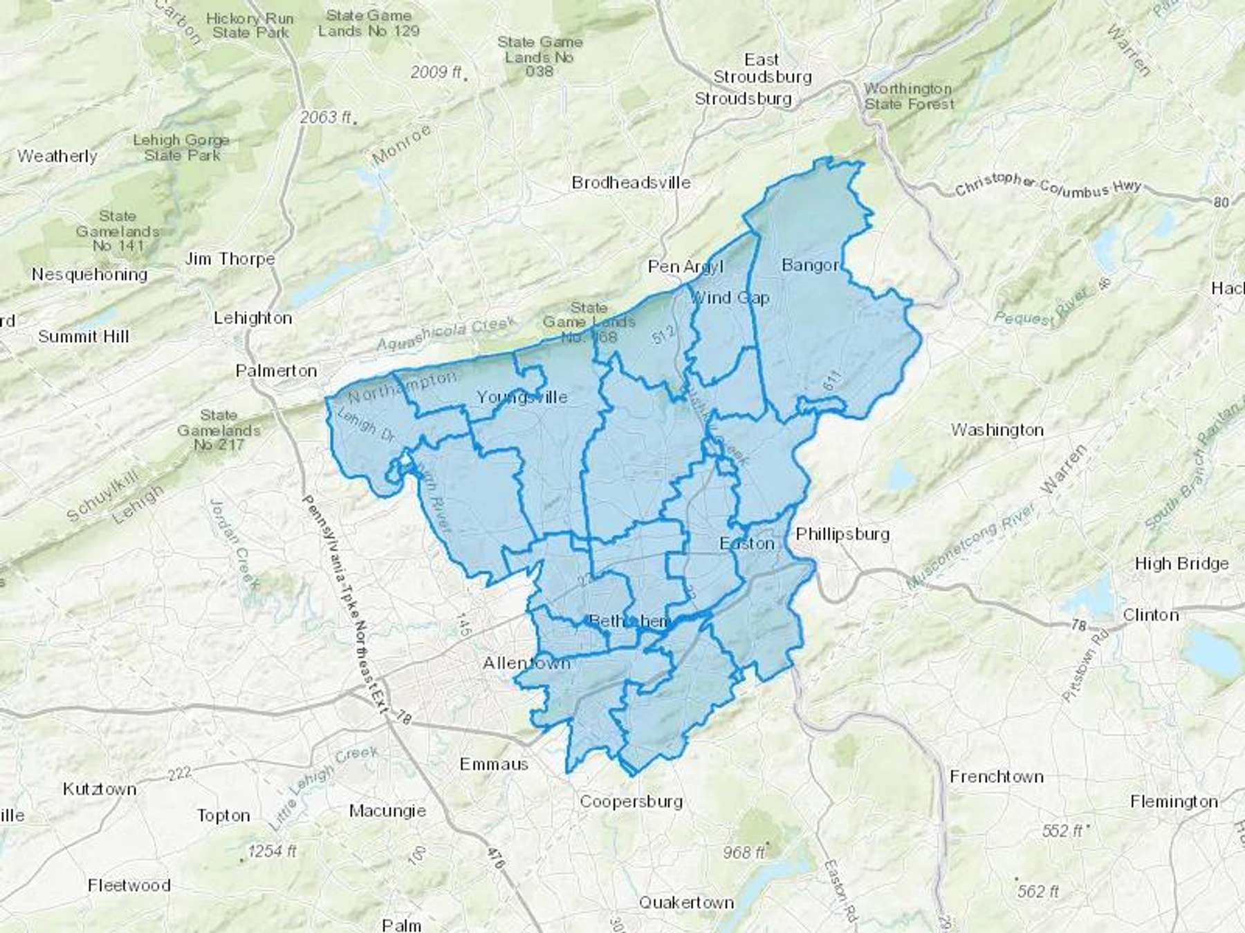 Deiter Brothers Fuel Co Inc Cash Heating Oil Delivery Map Map With The Deiter Brothers Fuel Co Inc Heating Oil Delivery Area Shaded In Blue