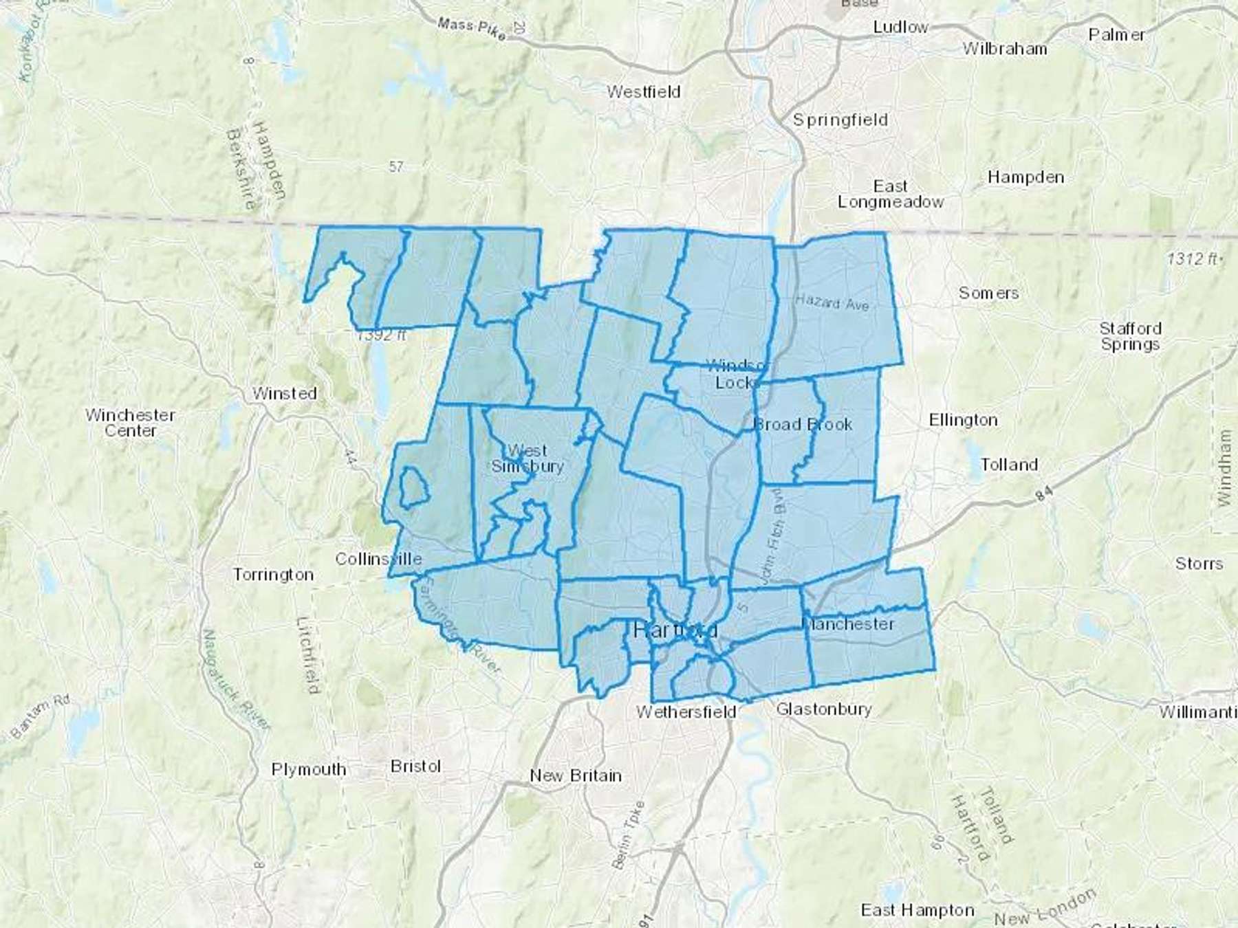 Krupa Oil Co Cash Heating Oil Delivery Map Map With The Krupa Oil Co Heating Oil Delivery Area Shaded In Blue