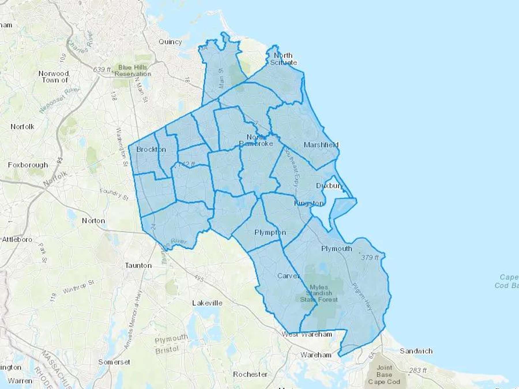 Melia Fuel Cash Heating Oil Delivery Map Map With The Melia Fuel Heating Oil Delivery Area Shaded In Blue