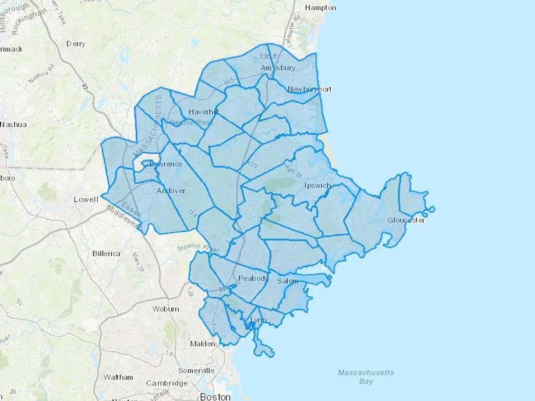 Stocker Home Energy Service Cash Heating Oil Delivery Map Map With The Stocker Home Energy Service Heating Oil Delivery Area Shaded In Blue