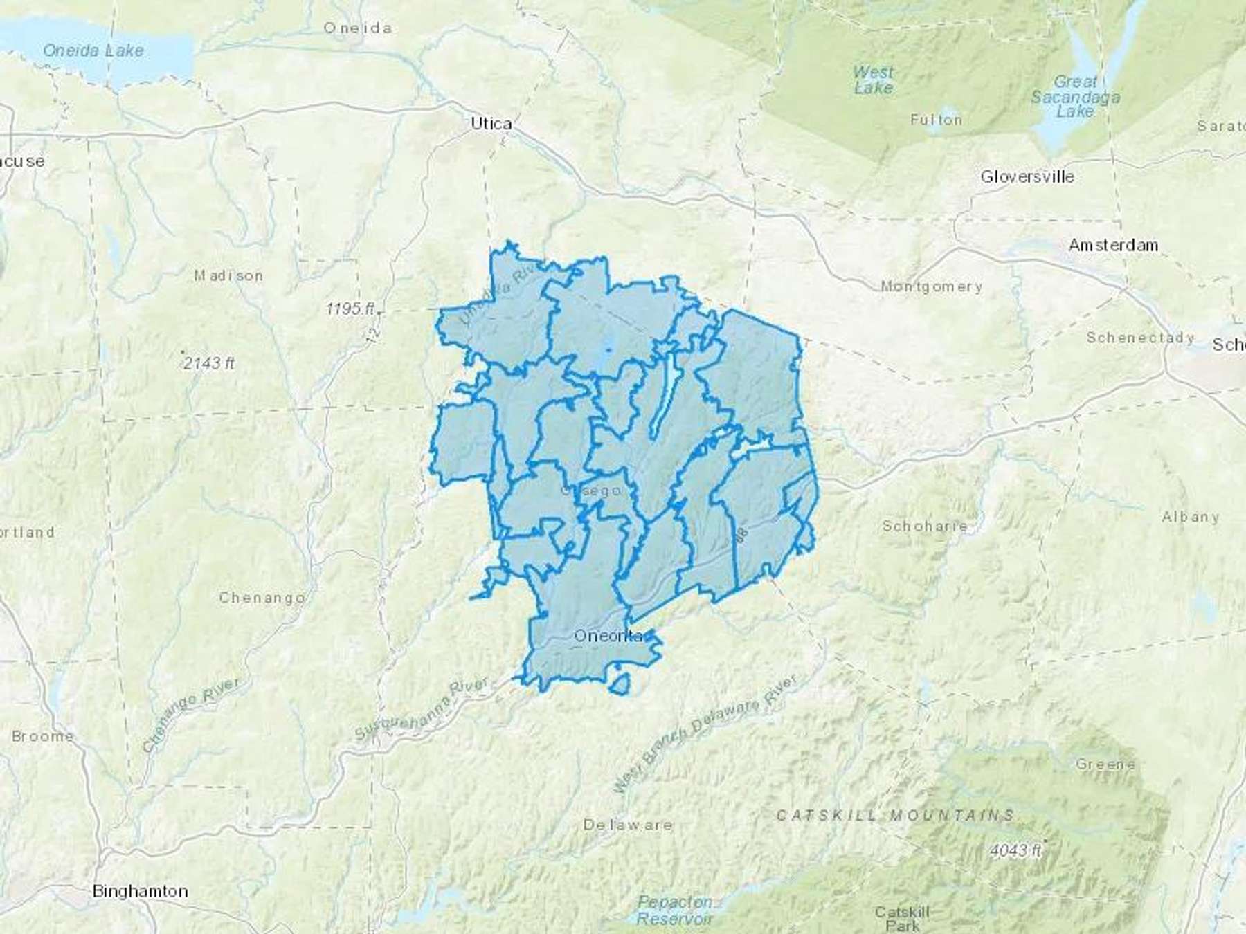 Bruce Hall Corp Cash Heating Oil Delivery Map Map With The Bruce Hall Corp Heating Oil Delivery Area Shaded In Blue