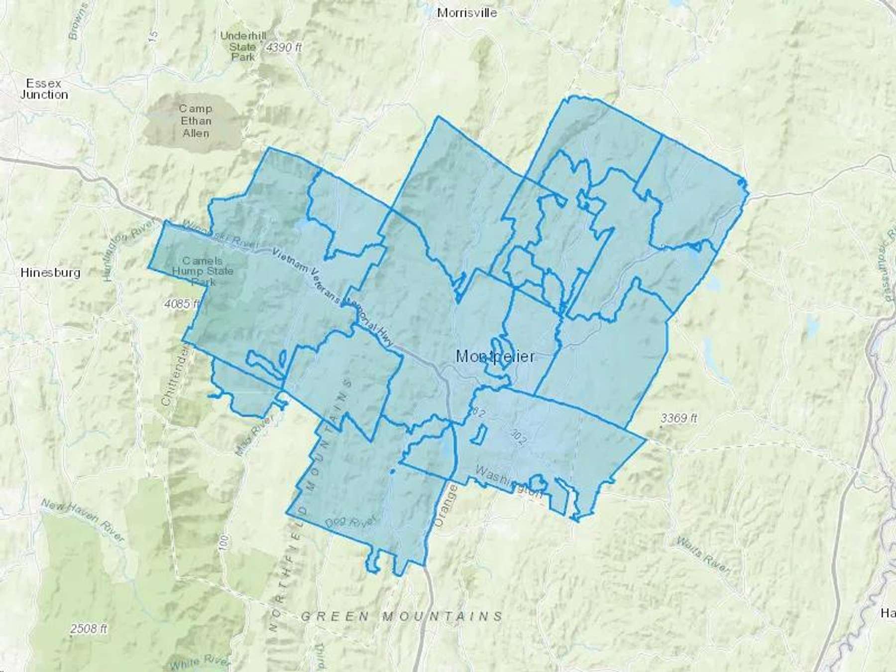 Packard Fuels Cash Heating Oil Delivery Map Map With The Packard Fuels Heating Oil Delivery Area Shaded In Blue