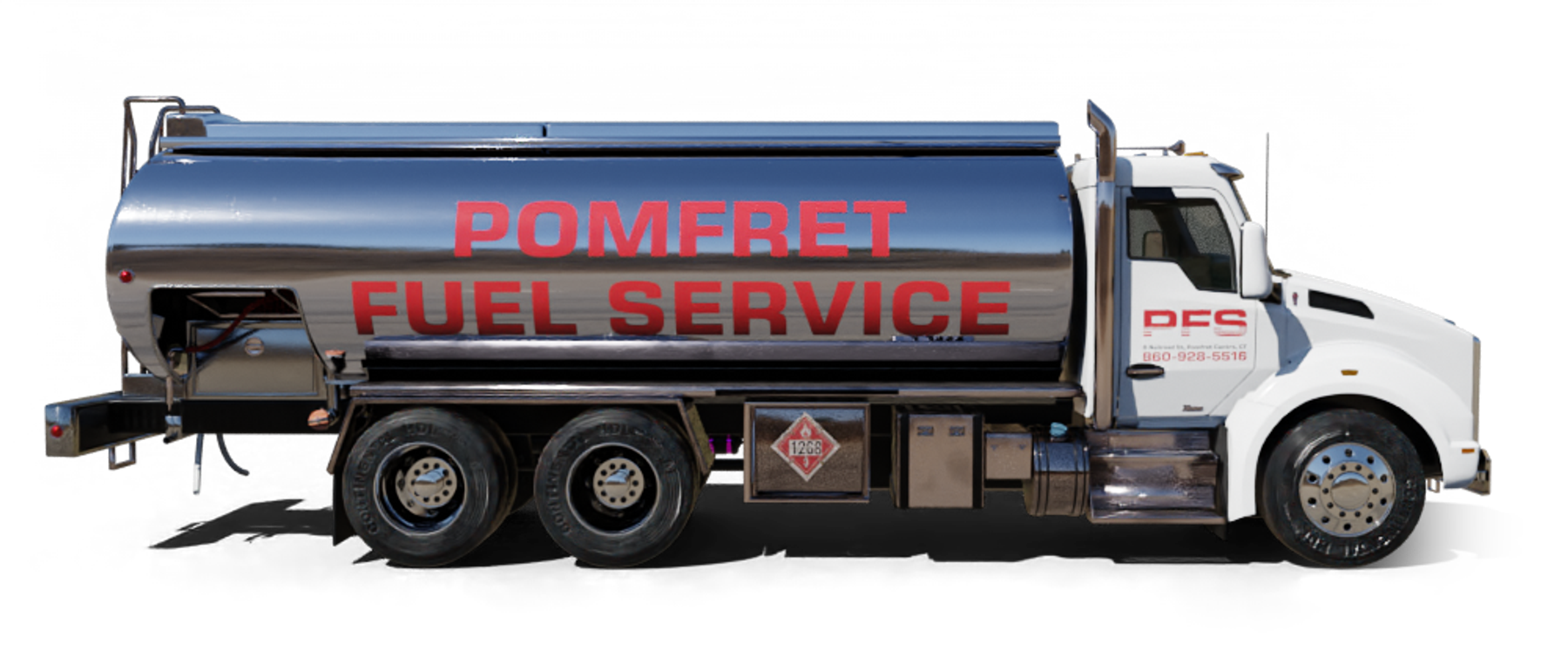 Slomin's Inc Heating Oil Truck Slomin's Inc residential home heating oil truck downtown in Baldwin, Long Island, New York delivering fuel oil.