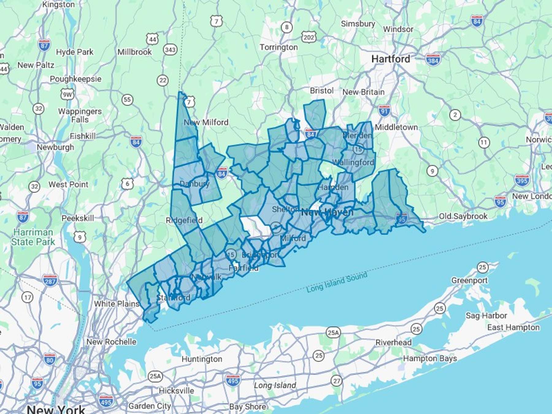 Fortified Fuels Cash Heating Oil Delivery Map Map With The Fortified Fuels Heating Oil Delivery Area Shaded In Blue