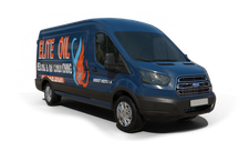 Elite Oil Heating & Air Conditioning furnace repair van Photo of a Elite Oil Heating & Air Conditioning furnace repair van